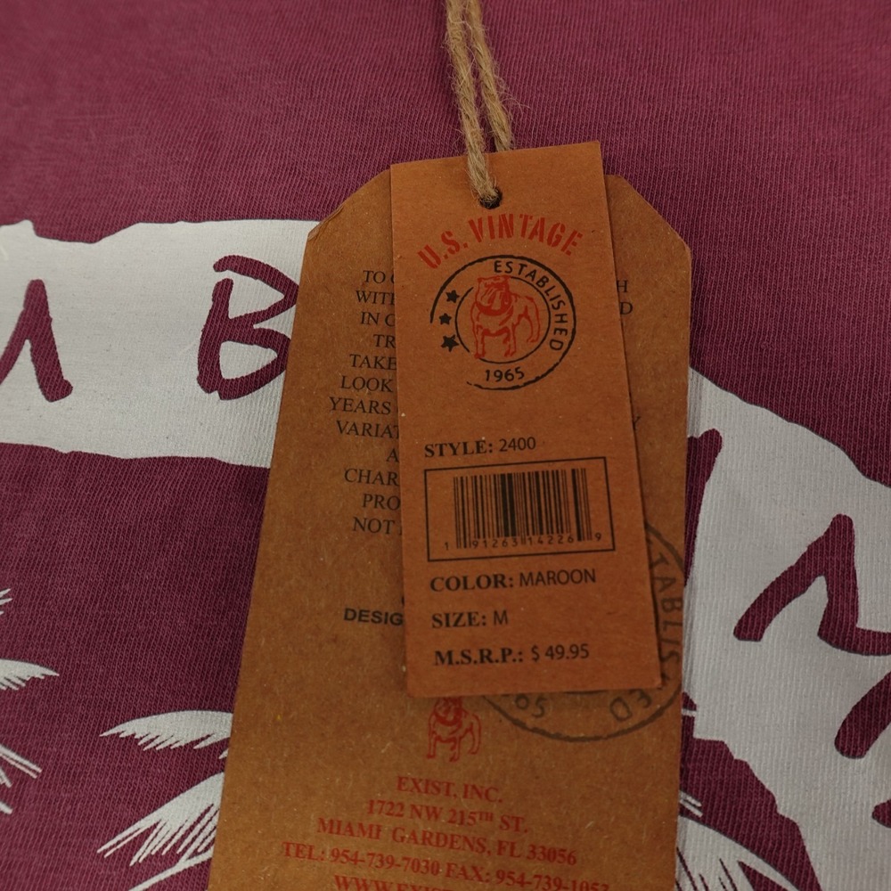 Nassau Bahamas Est. 1492 Adult Medium Maroon Sailing Graphic U.S. Vintage NEW - Picture 4 of 9